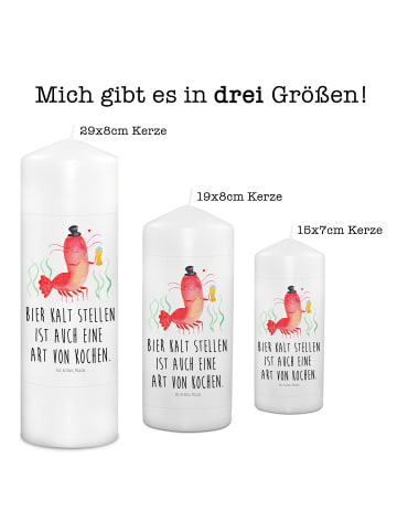 Mr. & Mrs. Panda Weihnachtskerze Hummer Weizen mit Spruch in Weiß