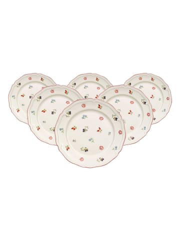 Villeroy & Boch 6er Set Frühstücksteller Petite Fleur in Weiß ø 20,7 cm in weiß