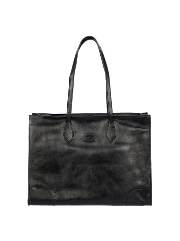 BRIC`s Volterra Shopper Tasche M Leder 40.5 cm Laptopfach in black