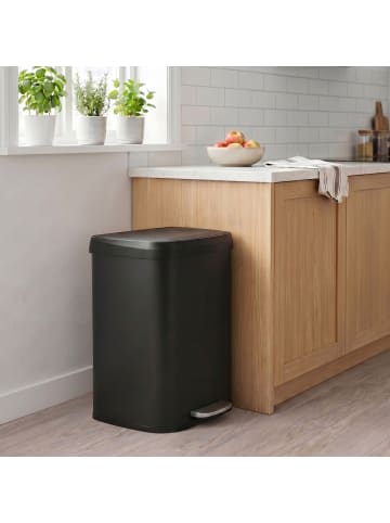 SONGMICS Mülleimer Powe in Schwarz - (B)38.1 x (H)58.6 x (T)40.5 cm - 50 L