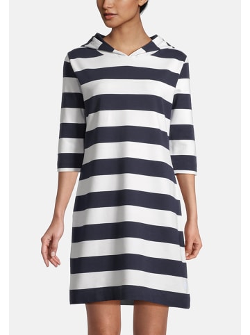 Salzhaut Knielanges Kleid (Midi) LÖÖVSTICK in Navy Offwhite