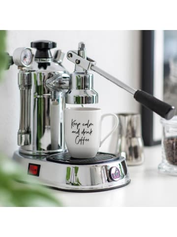 Villeroy & Boch 6er Set Becher 'Keep calm and drink Coffee' Statement in 290 ml in weiß