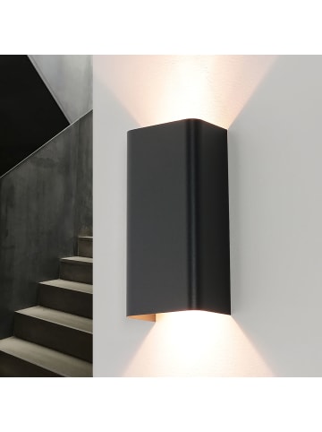 Licht-Erlebnisse Wandlampe (B)11.5 x (H)23 cm in GraphitGraphit