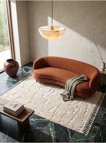 KADIMA DESIGN Hochflor-Teppich Kuschelig MARA Geometrisch Weich Berber Wohnzimmer in Natur