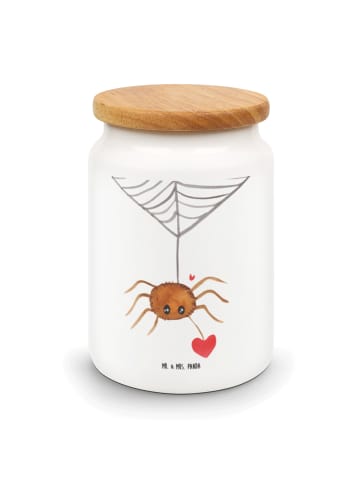 Mr. & Mrs. Panda zuckerdose Spinne Agathe Liebe ohne Spruch in Weiß
