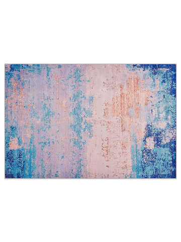 Beliani Kurzflor INEGOL in Blau/Beige - (W) 160 x (H) 0.5 x (L) 230 cm