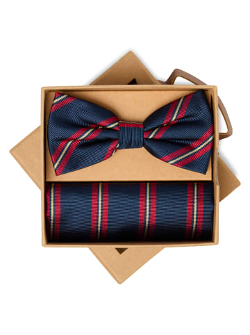 Finshley & Harding London Fliegen und Einstecktuch in marine - 0001