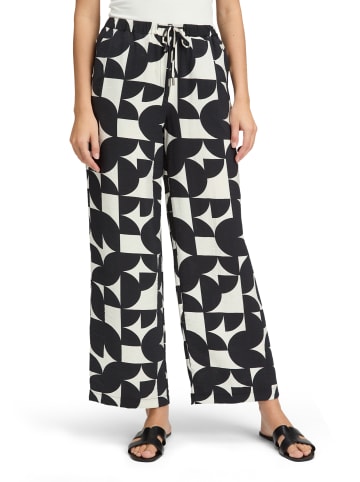 BETTY & CO Schlupfhose mit Print in Schwarz/Weiß