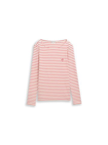 Tom Tailor Langarmshirt in red offwhite stripe
