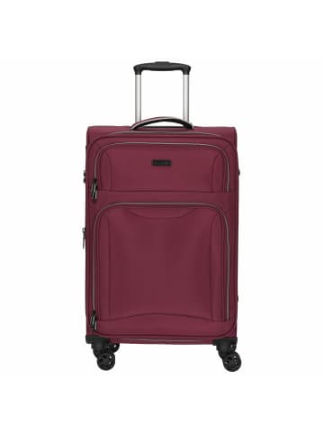 D&N Travel Line 9204 - 4-Rollen-Trolley M 66 cm erw. (grau) in lila