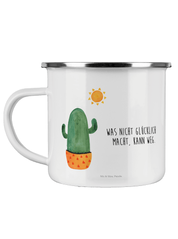 Mr. & Mrs. Panda Kaffeebecher Kaktus Sonne mit Spruch in Weiß