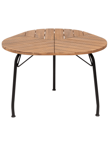 Beliani Esstisch VARENNA in Braun/Schwarz - (W) 103 x (H) 74 x (L) 106 cm