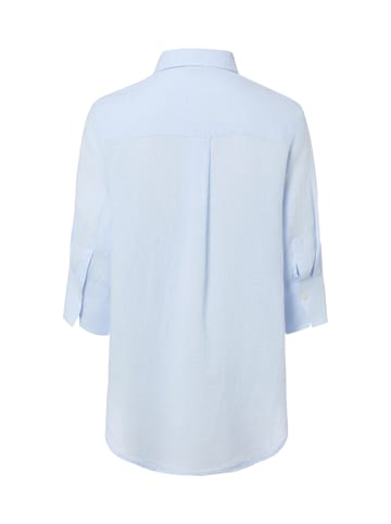 Marie Lund Leinenbluse Rihab in blau - 0056