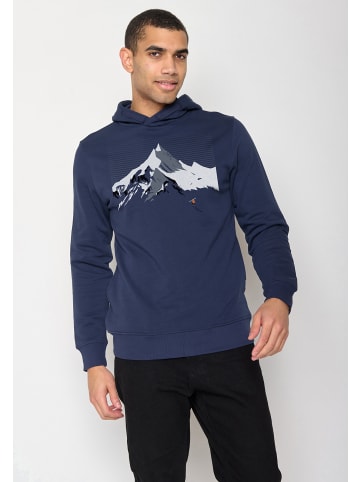 GreenBomb Hoodie Nature Mountain Ski in Marineblau