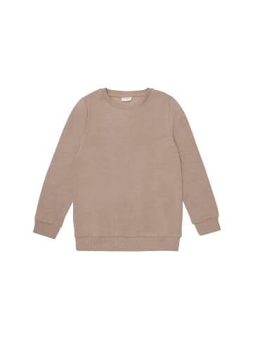 Minymo Rundhalspullover MISweatshirt in Braun