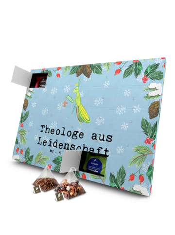 Mr. & Mrs. Panda Tee Adventskalender Theologe Leidenschaft mit S... in Eisblau