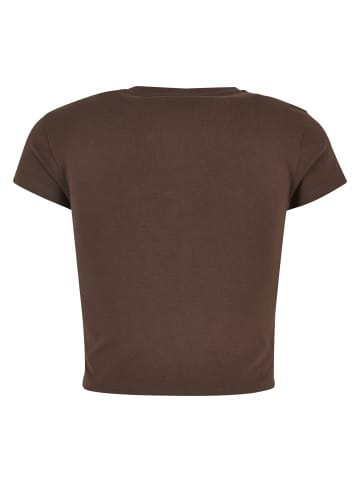 Urban Classics Cropped Tees in brown