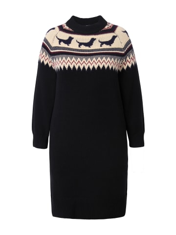 Ulla Popken Strickkleid in schwarz