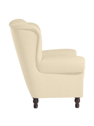 others OHRENBACKENSESSEL Katreen Bezug Flachgewebe Buche nussbaum dunkel / beige