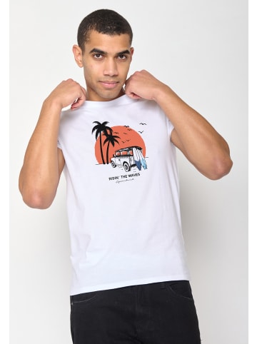 GreenBomb T-Shirt Nature Car Surf in Weiß