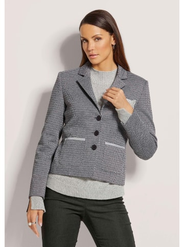 MADELEINE Eleganter Jerseyblazer in Kurzform in steingrau / wollweiß / melange