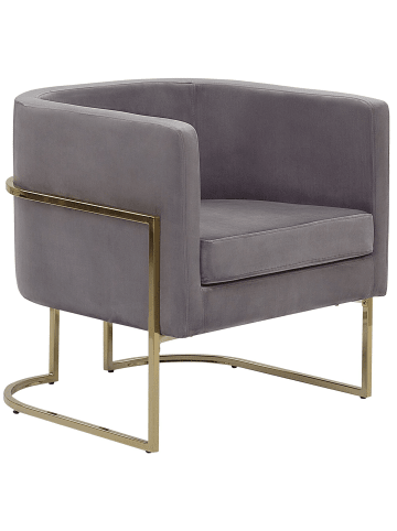 Beliani Sessel SIRKKA in Grau/Gold - (W) 72 x (H) 71 x (L) 70 cm