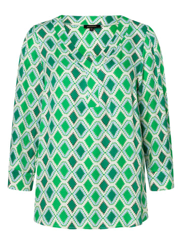More & More Satinbluse in fine rhomb print