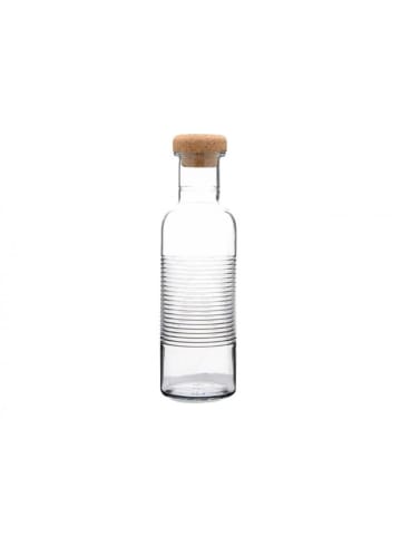 Pasabahce Pasabahce HOOP Flasche aus Glas mit einem Bambusdeckel in Transparent