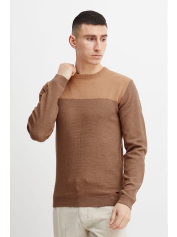INDICODE Rundhalspullover IDLabel 35661MM  Modischer Rundhalspullover in Beige