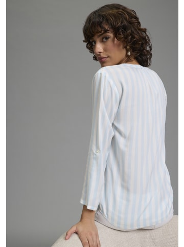 Laura Scott Schlupfbluse in blau gestreift