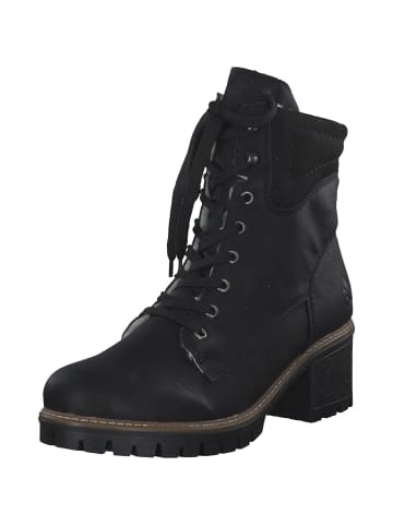 rieker Schnürstiefel in schwarz/schwarz