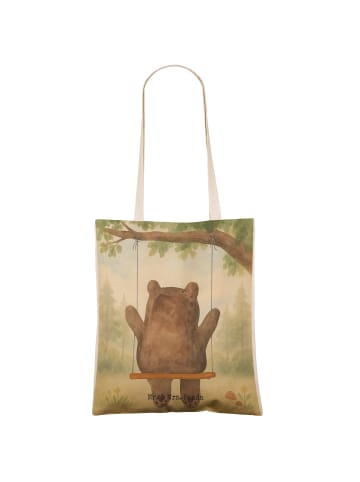 Mr. & Mrs. Panda Shopper Bär Schaukel Design ohne Spruch in Weiß