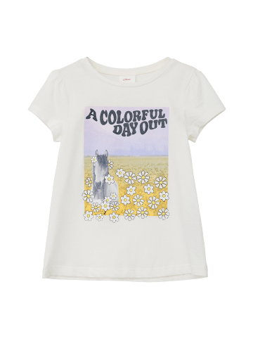 s.Oliver T-Shirt kurzarm in Creme