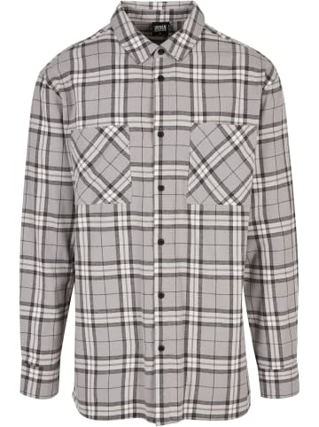 Urban Classics Urban Classics Herren Long Oversized Grey Check Shirt in grey/black