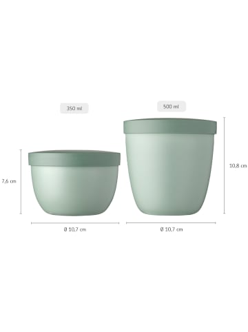 Mepal 2er Set Snackpots Ellipse in 350 & 500 ml in Vivid Mauve