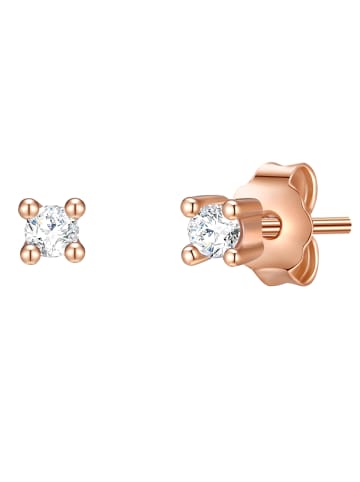 Glanzstücke München Ohrstecker Sterling Silber roségold Zirkonia weiß in roségold