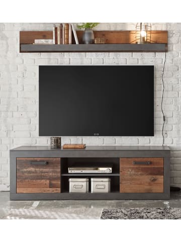 Furn.Design Wandboard Old Used Wood Shabby Design mit grau, Wandregal, 153 x 23 cm
