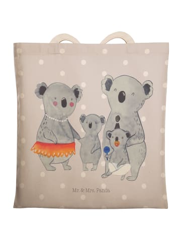 Mr. & Mrs. Panda Einkaufstasche Koala Familie ohne Spruch in Grau Pastell