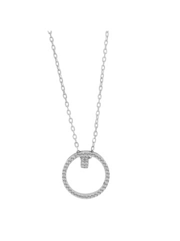 Adeliás Adeliás Damen 925 Silber Halskette mit Anhänger 42 cm + 5.0 cm in silber