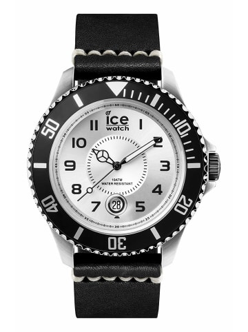 Ice Watch Quarzuhr Ice-Heritage schwarz Lederarmband  48 mm in schwarz