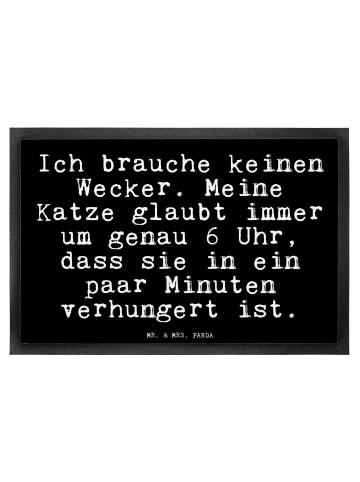 Mr. & Mrs. Panda Schmutzfangmatte Ich brauche keinen Wecker.... ... in Schwarz