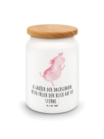 Mr. & Mrs. Panda Frischhaltedosen Axolotl Tanzen mit Spruch in Weiß