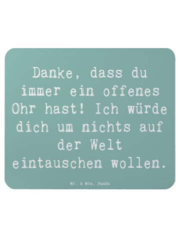 Mr. & Mrs. Panda Mouse Pad Spruch Freund fürs Leben mit Spruch in Meeresbrise