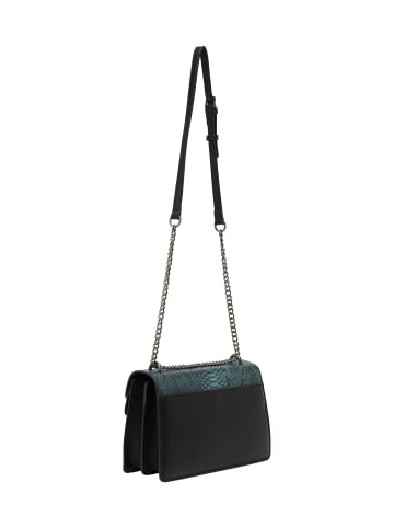 faina Women Flap Bag in Green Black