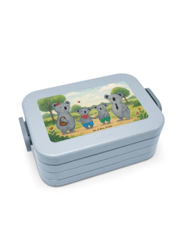 Mr. & Mrs. Panda Bento Box Koala Familie zwei Design ohne Spruch in Blau Pastell