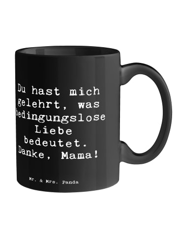 Mr. & Mrs. Panda Teetasse Spruch Mama Liebe mit Spruch in Schwarz