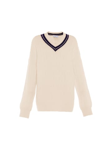 Blonda Damen Sweater in WOLLWEISS MARINE