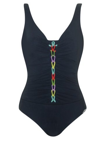 SUNFLAIR Badeanzug in schwarz/bunt
