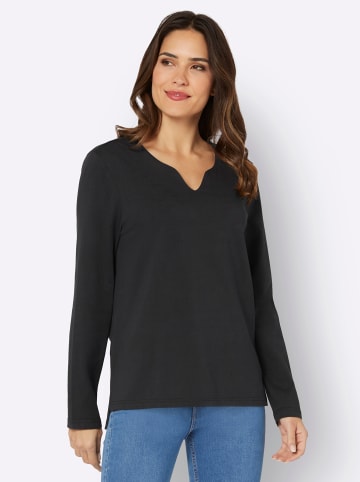 Sieh an! Langarmshirt in schwarz