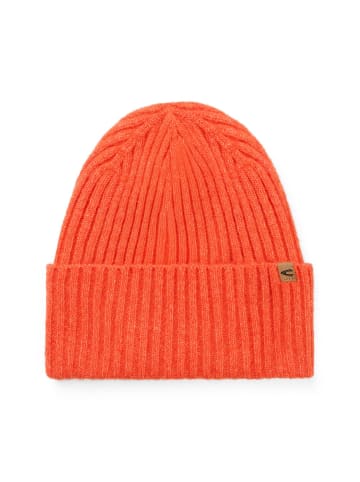 Camel Active Strickmütze mit Logo in Orange
